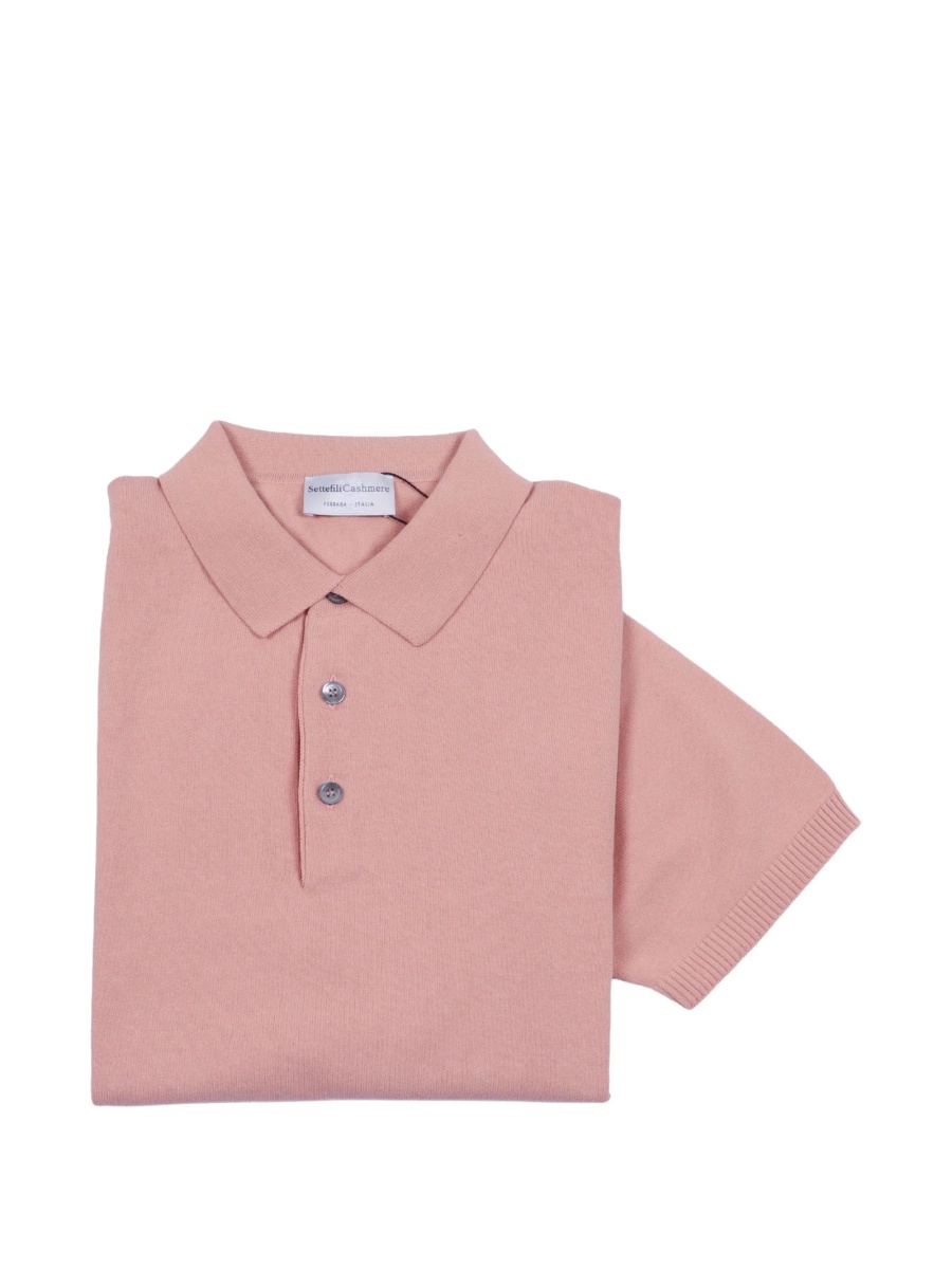 Tricou Polo SETTE FILI CASHMERE roz - Img 2