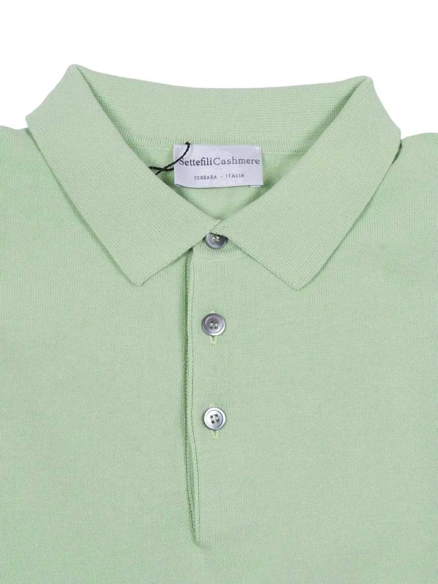 Tricou Polo SETTE FILI CASHMERE verde - Img 2