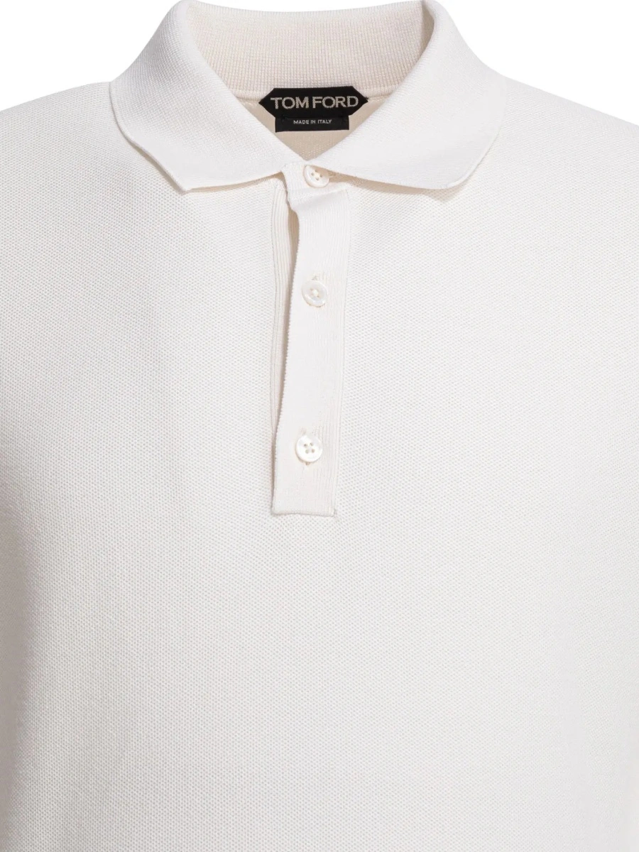 Tricou Polo Silk and cotton pique polo shirt - Img 3