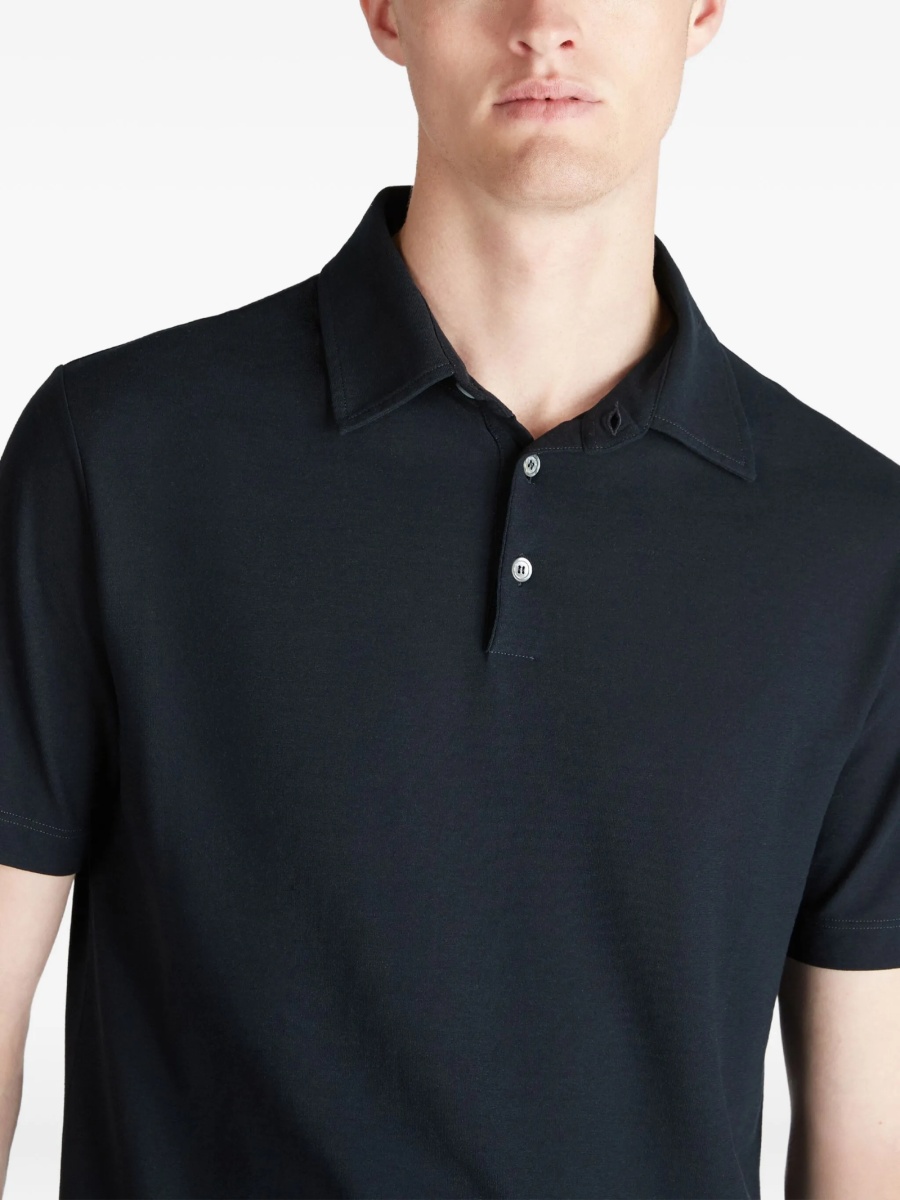 Tricou Polo SLOWEAR ZANONE albastru din bumbac - Img 5