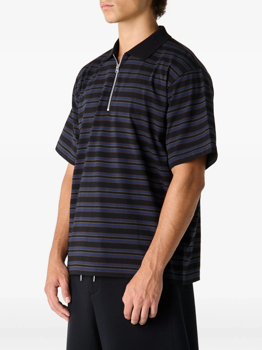 Tricou Polo Striped buttonless polo shirt - Img 5