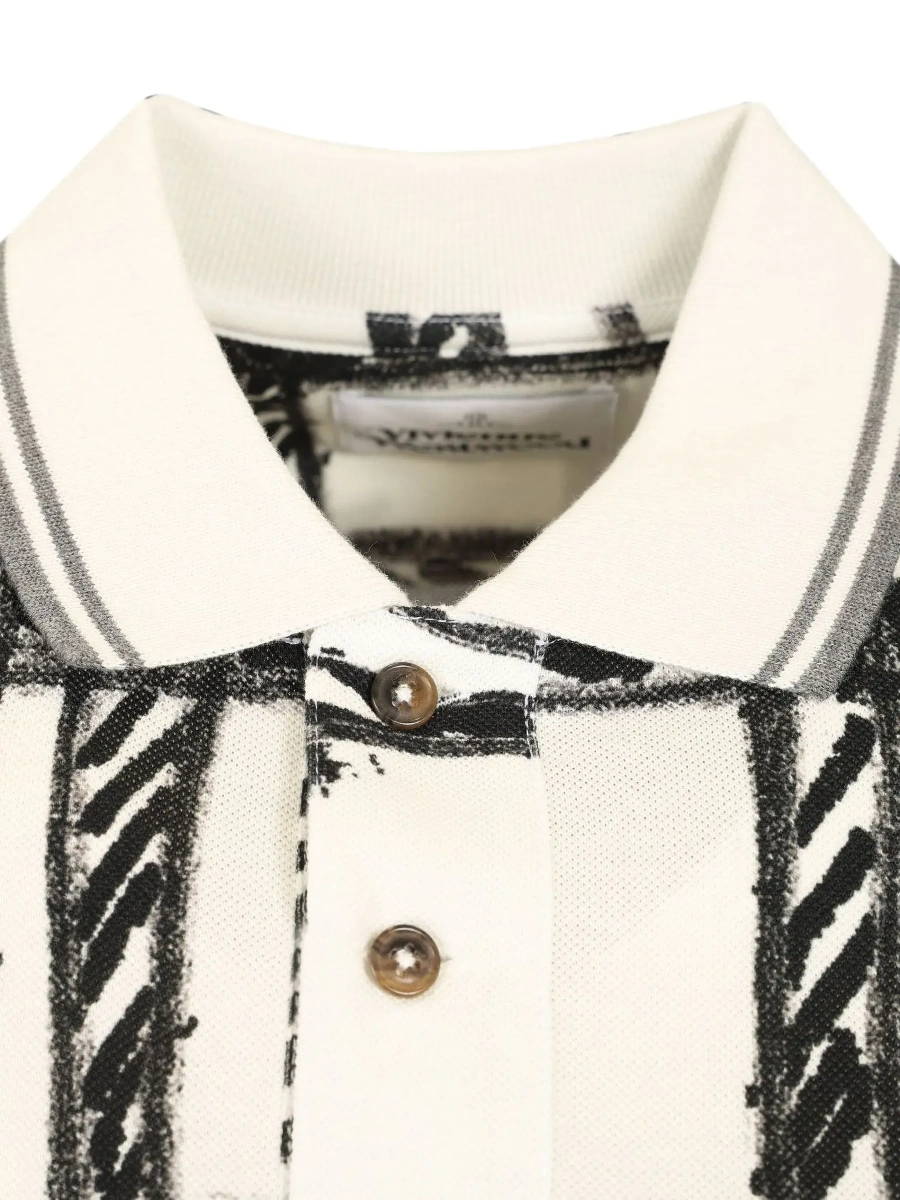 Tricou polo Vivienne Westwood negru din bumbac - Img 6