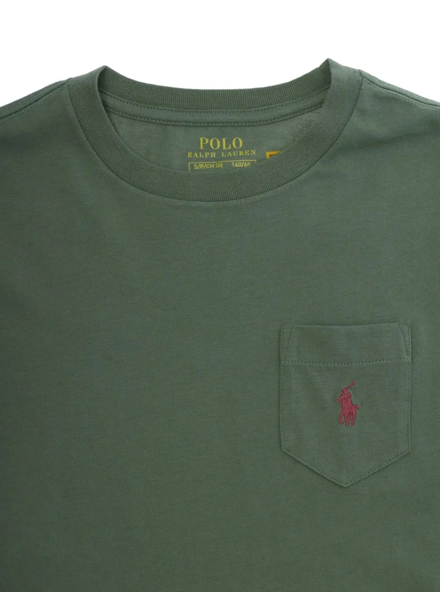 Tricou Ralph Lauren verde din bumbac - Img 3