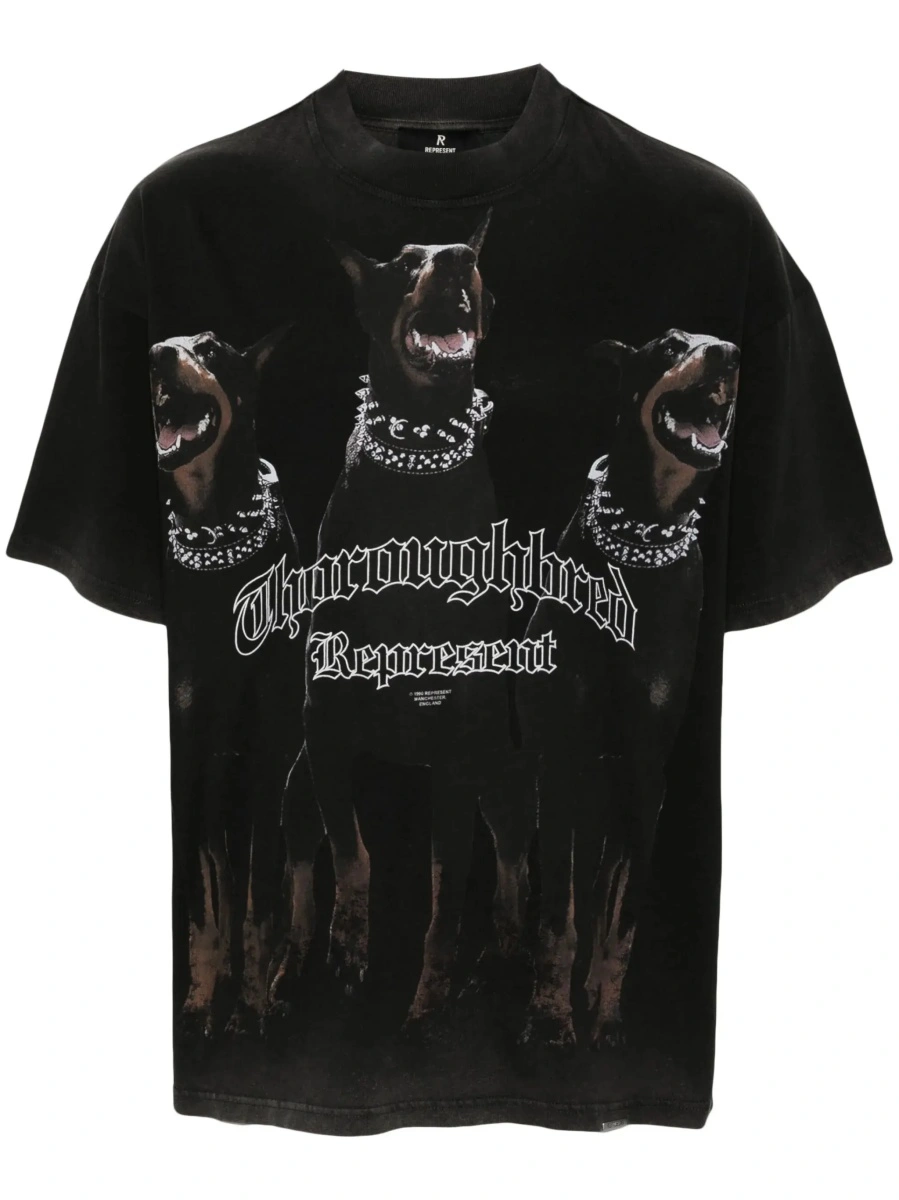 Tricou REPRESENT negru din bumbac - Img 8