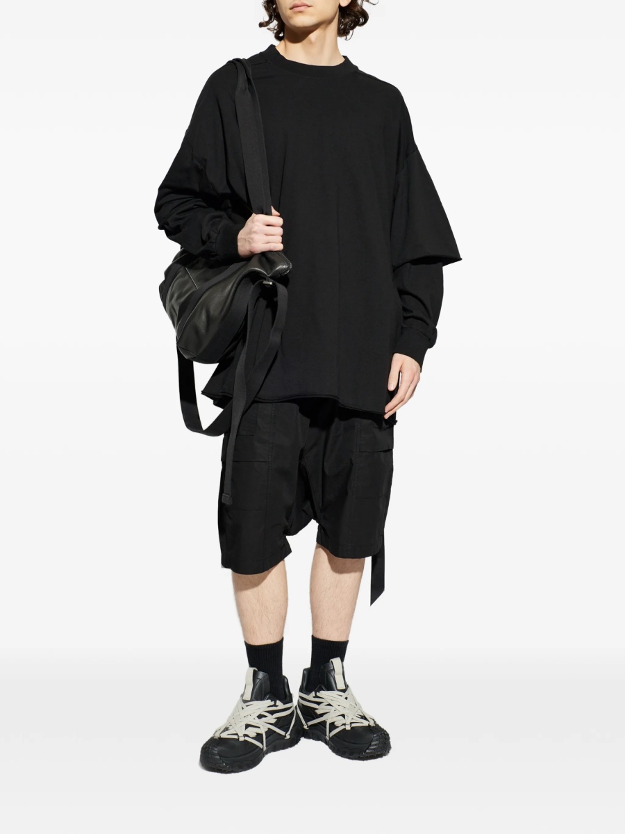 Tricou Rick Owens negru din bumbac - Img 2