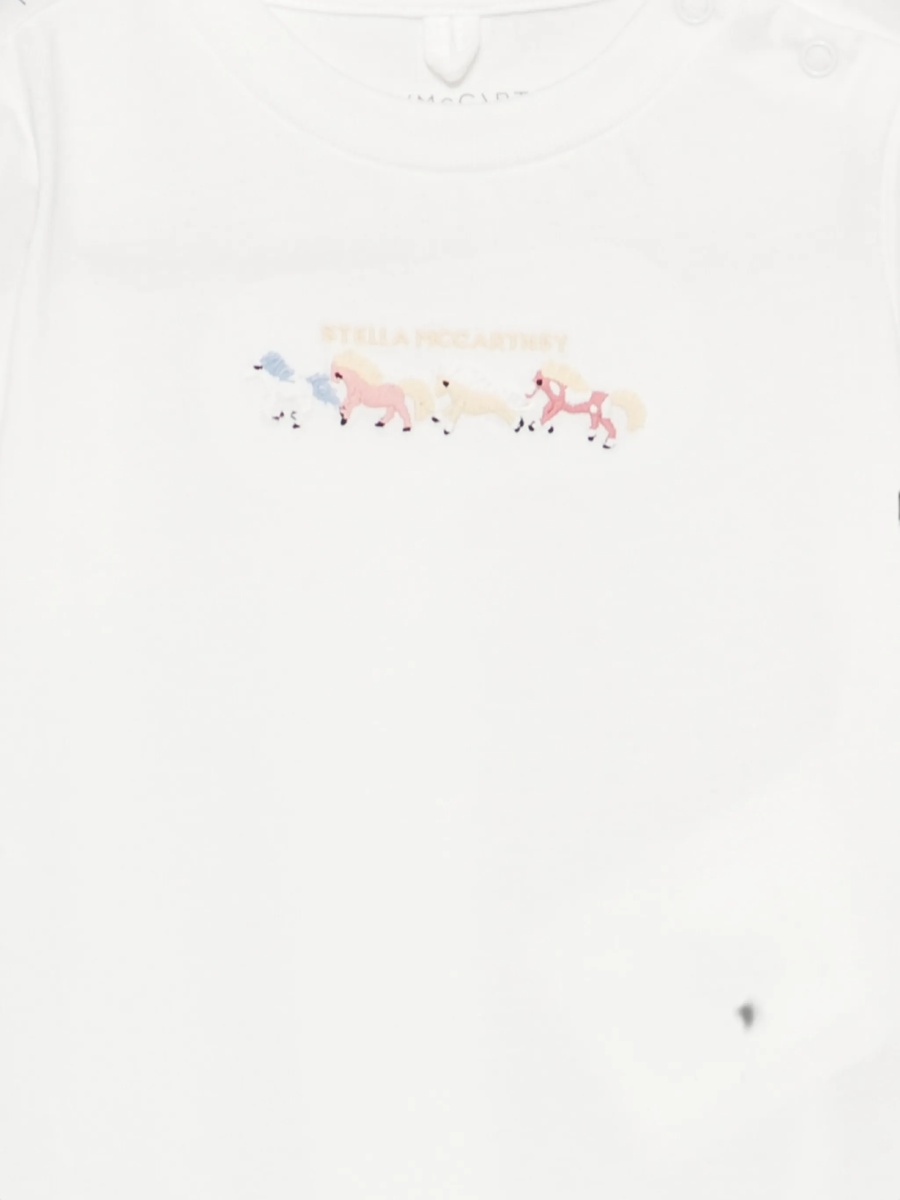 Tricou Stella McCartney alb din bumbac - Img 3