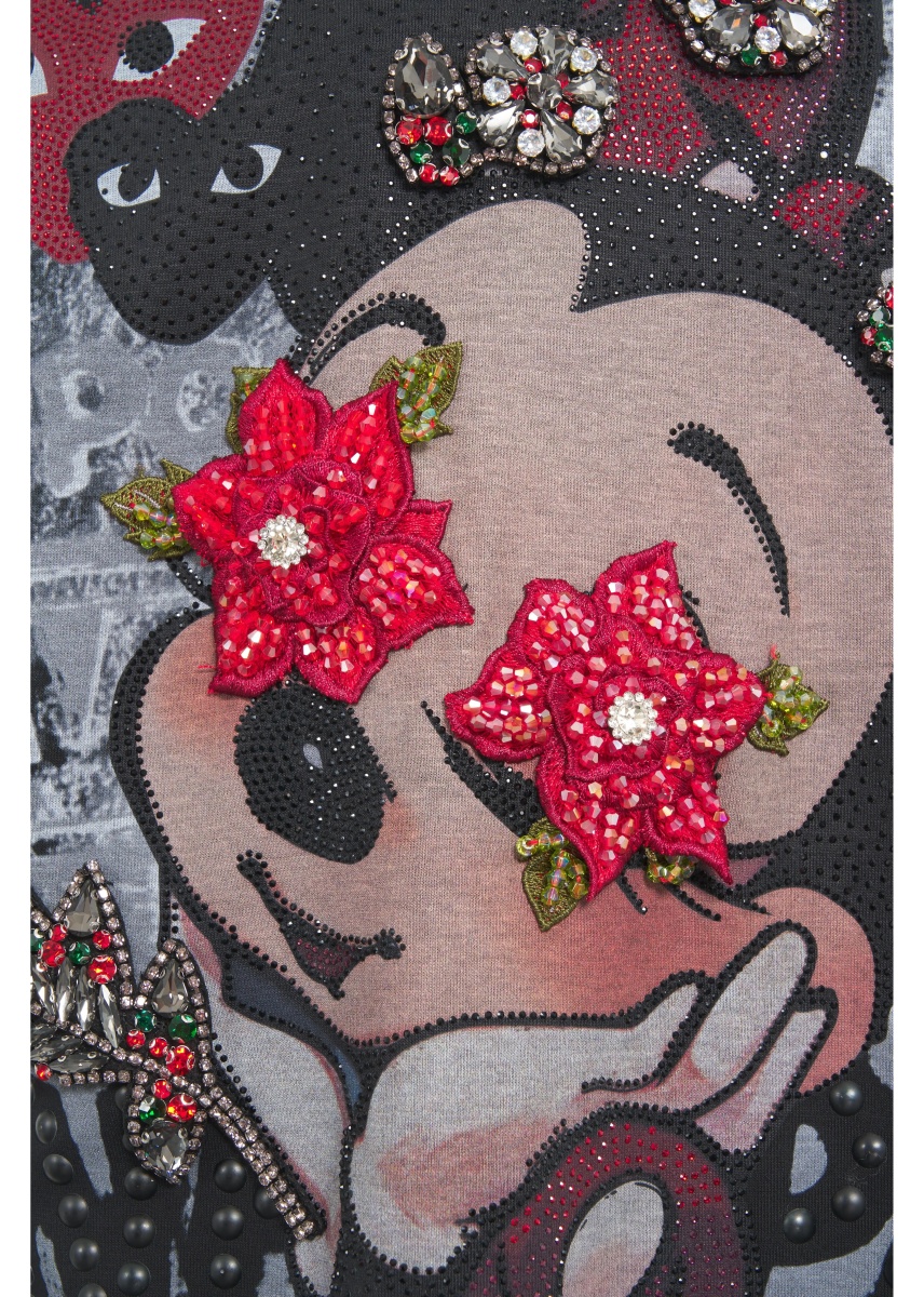 Tricou T-shirt with rhinestone application - Img 4