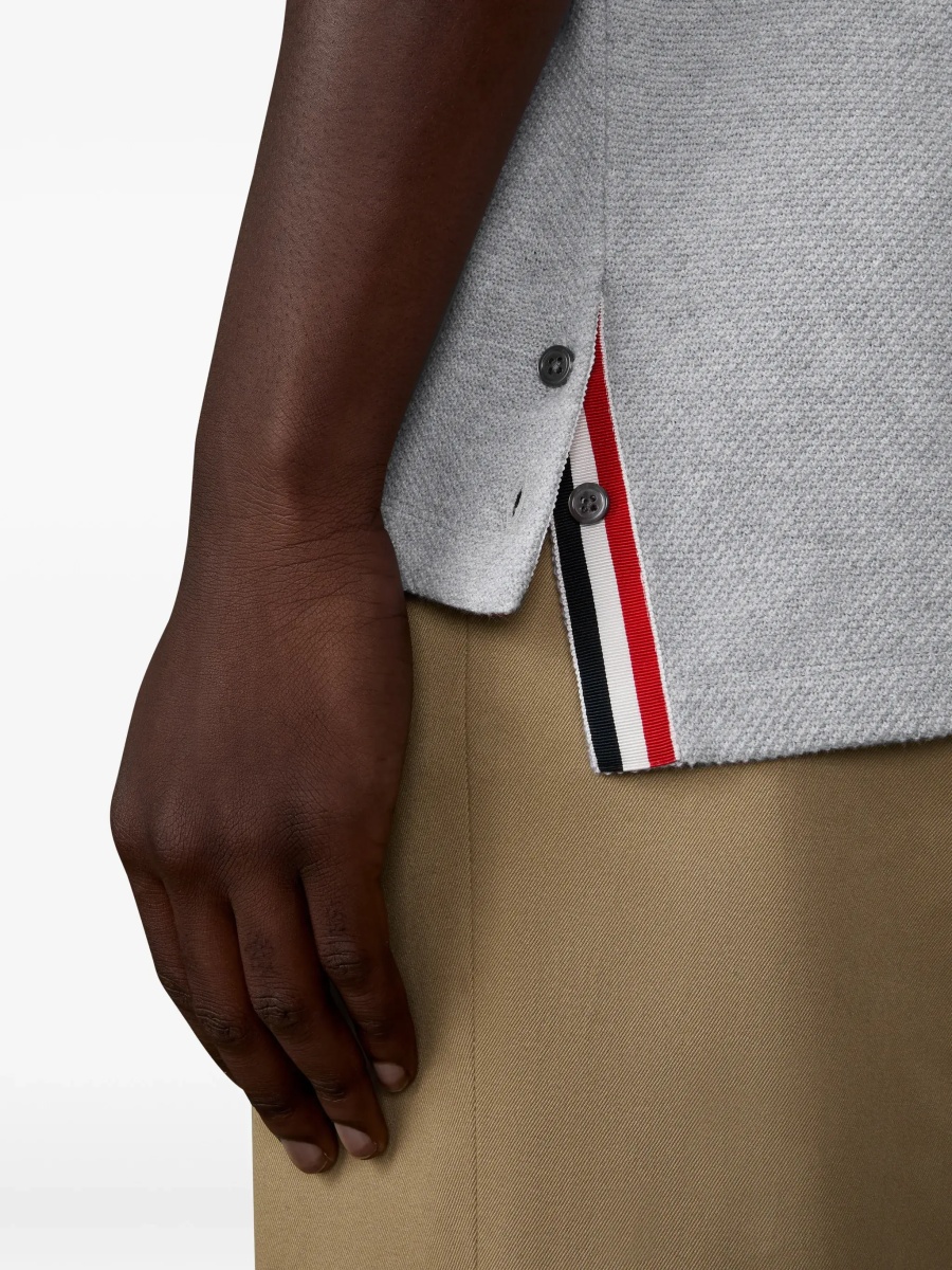 Tricou Textured cotton piqué T-shirt - Img 4