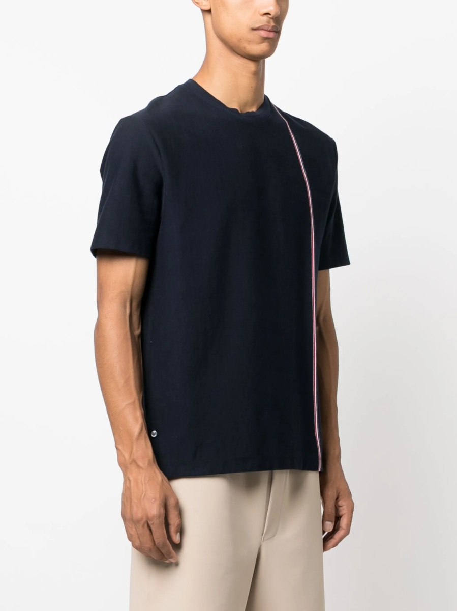 Tricou Thom Browne albastru din bumbac - Img 3