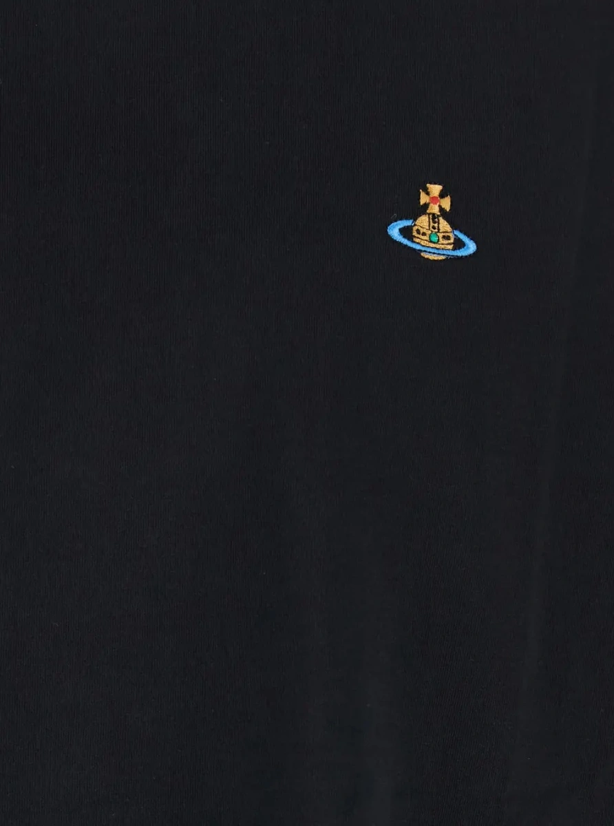 Tricou Vivienne Westwood negru din bumbac 'Orb' - Img 3