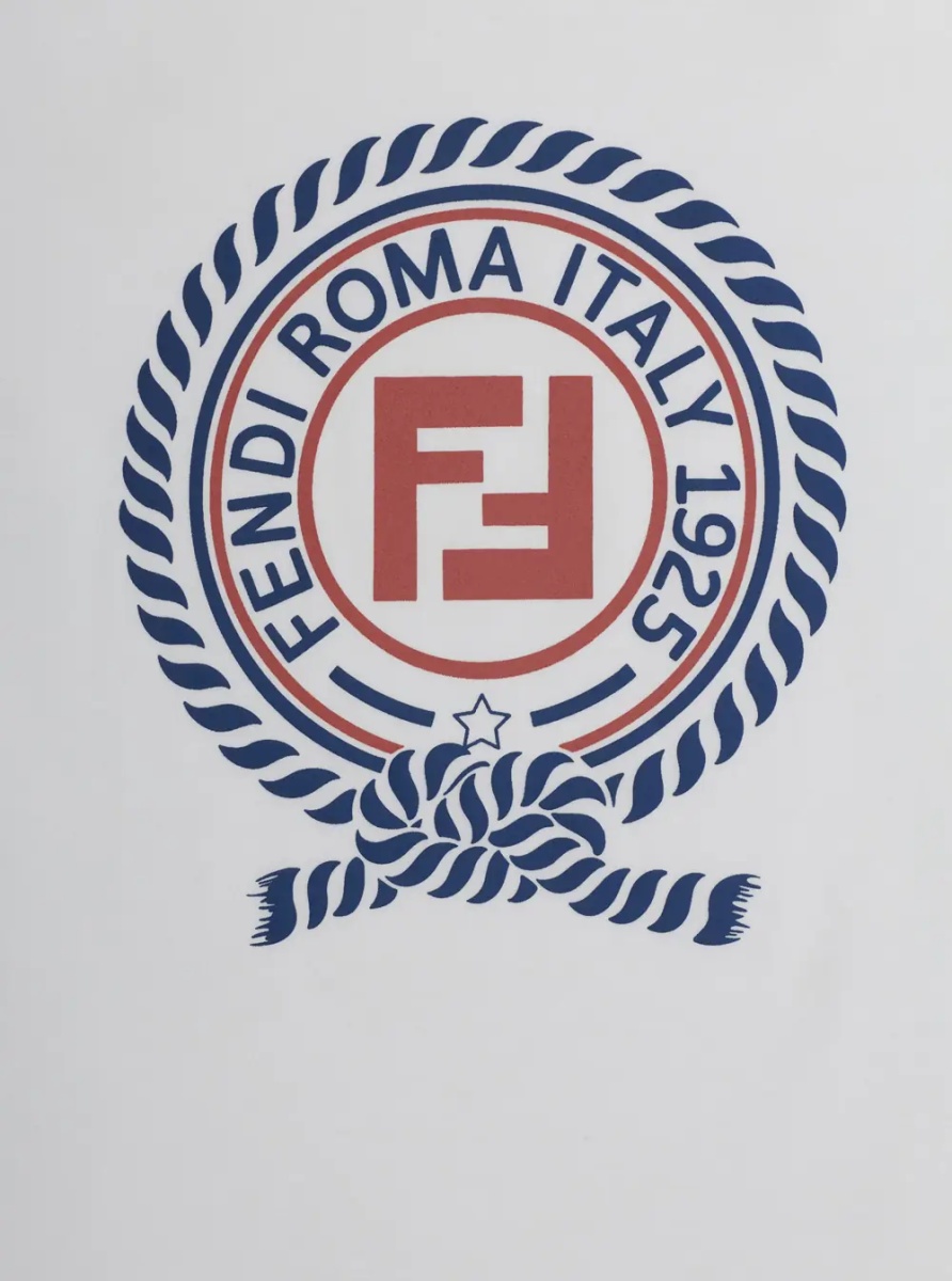 Tricou White T-Shirt - T-Shirt with Logo Print on the Front - In Cotton - Unisex - Img 3