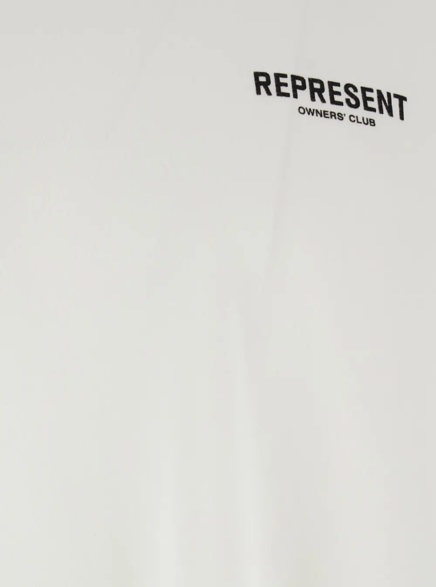 Tricou White T-Shirt with Logo on the Front and Maxi Logo on the Back in Cotton for Men - Img 3