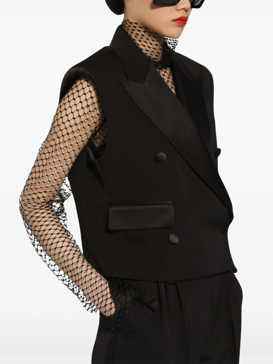 Vesta Dolce &amp; Gabbana neagra din lana si polyester - Img 5