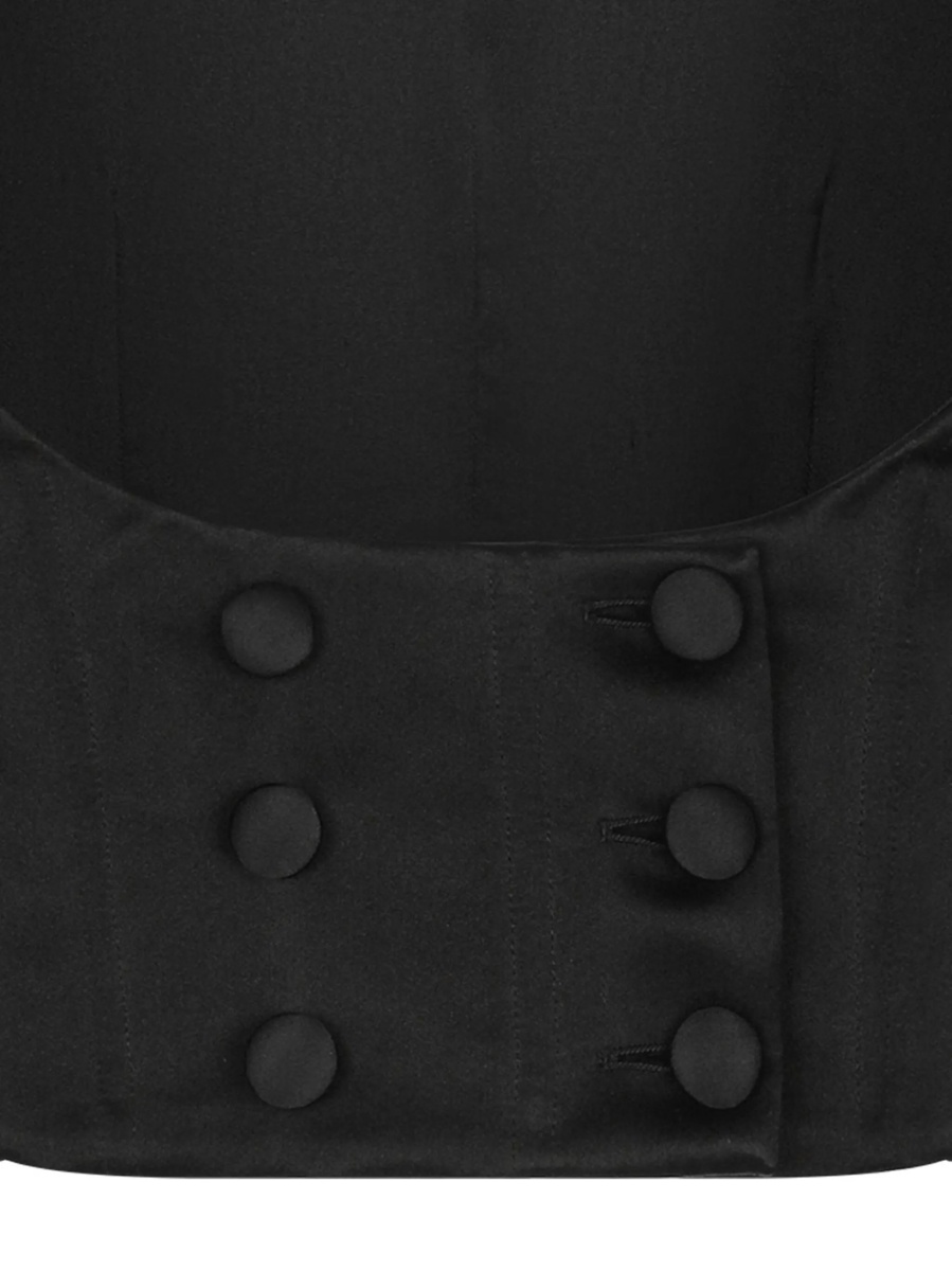 Vesta Dolce &amp; Gabbana neagra din spandex/elastan si matase - Img 2
