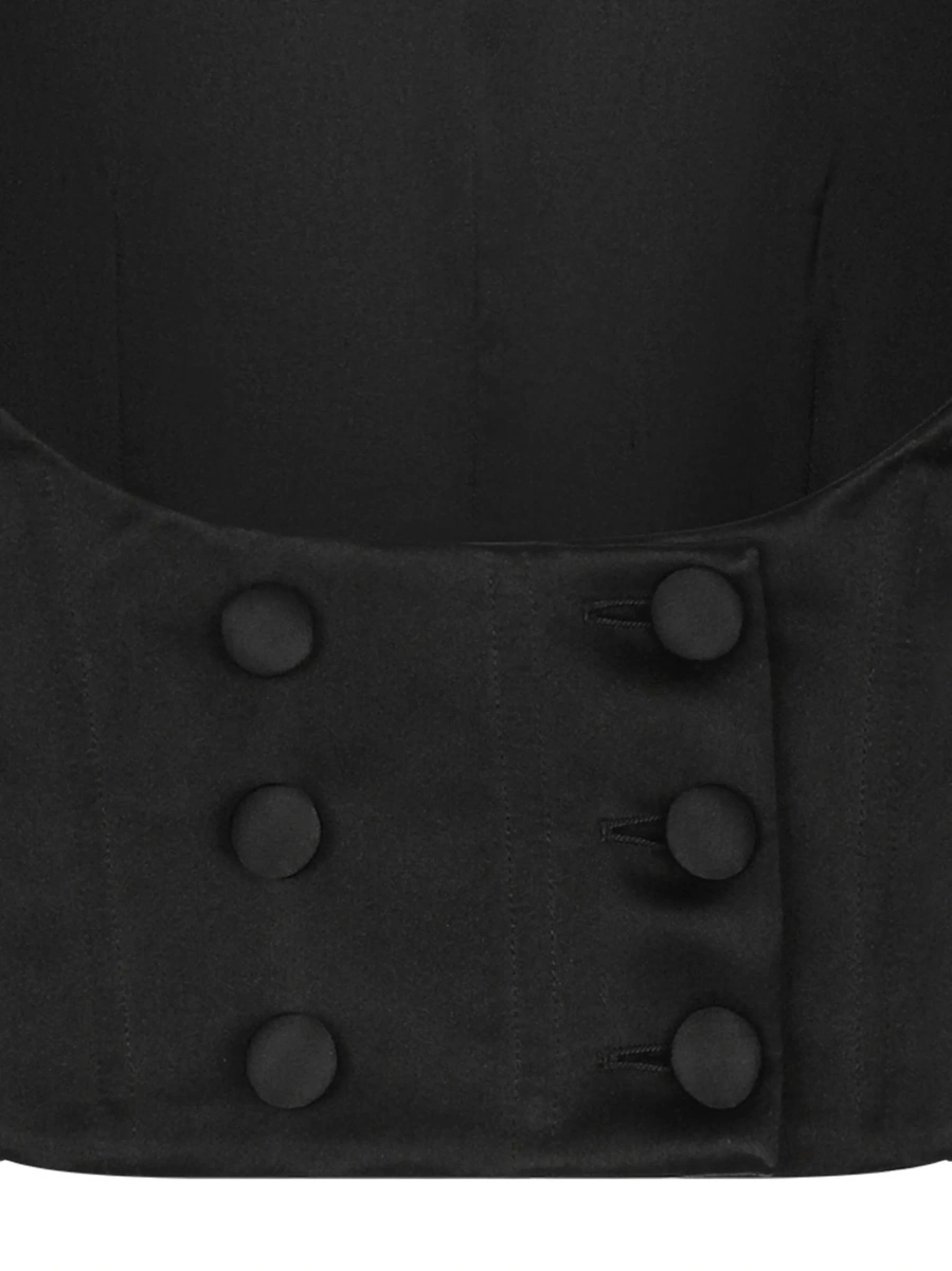 Vesta Dolce &amp; Gabbana neagra din spandex/elastan si matase - Img 2