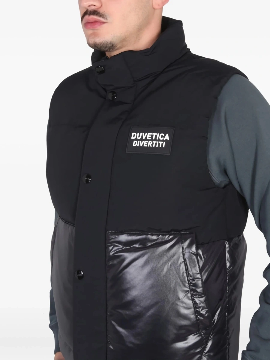 Vesta Duvetica neagra din poliamida si bumbac - Img 4