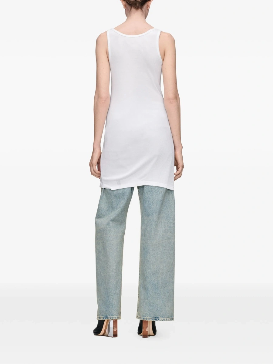 Vesta Maison Margiela alba din bumbac - Img 4