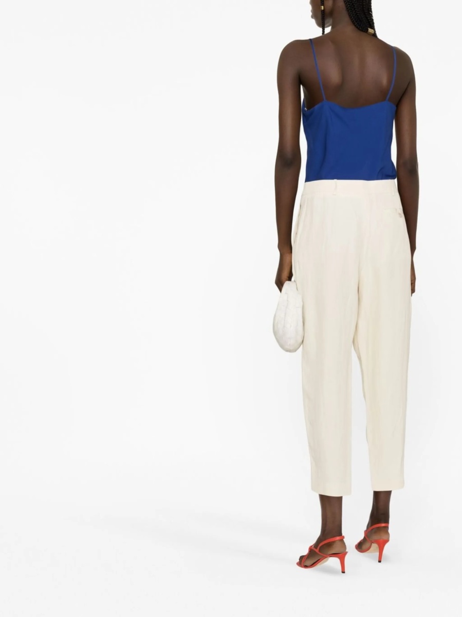 Vesta Max Mara albastra din matase - Img 3