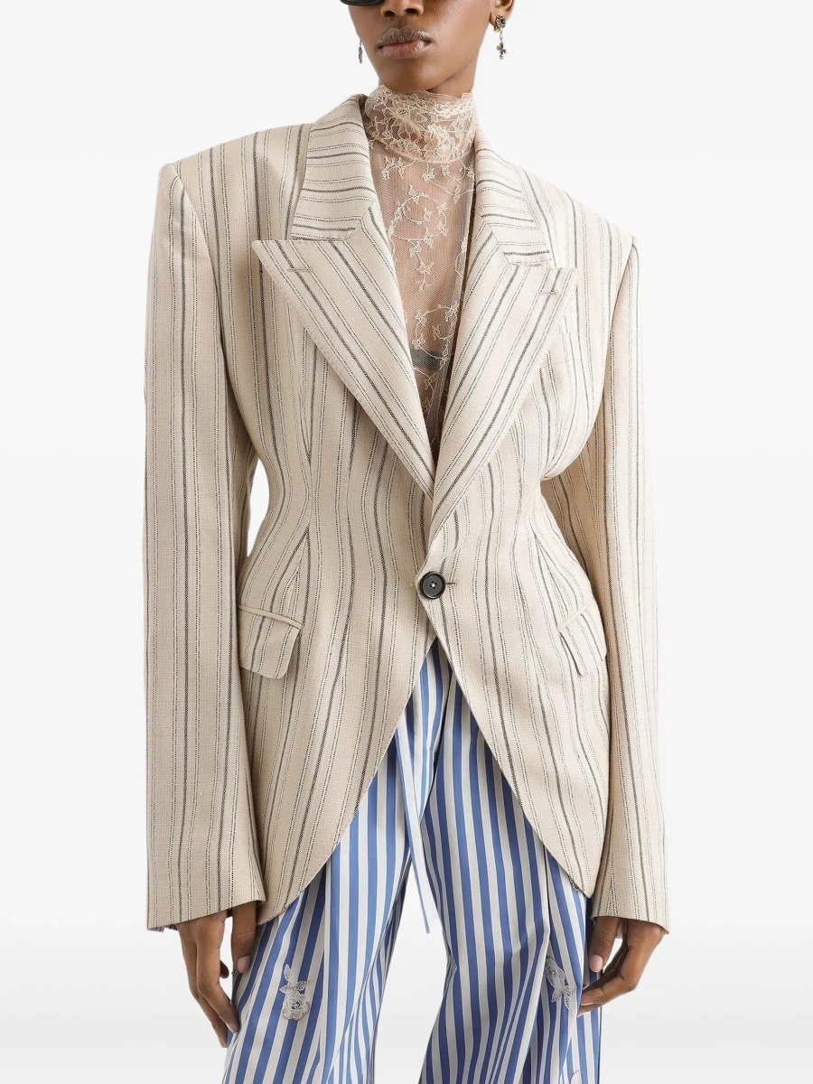 Vesta Single-breasted regimental pinstripe Jacket - Img 6