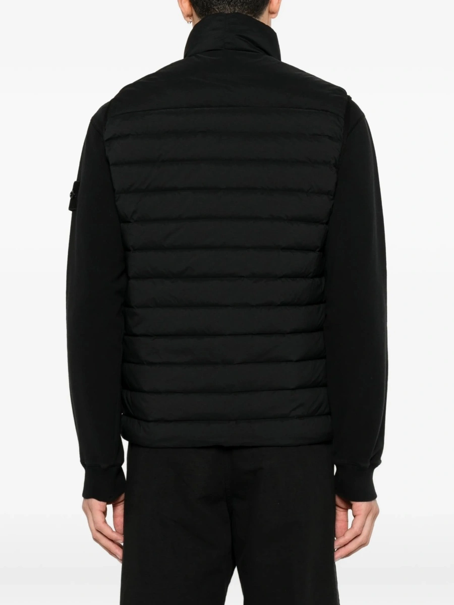 Vesta Stone Island neagra din poliamida si spandex/elastan - Img 4
