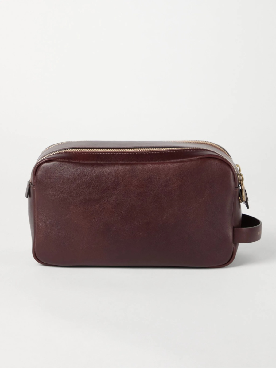Accesorii de voiaj Brunello Cucinelli maro din piele - Img 3