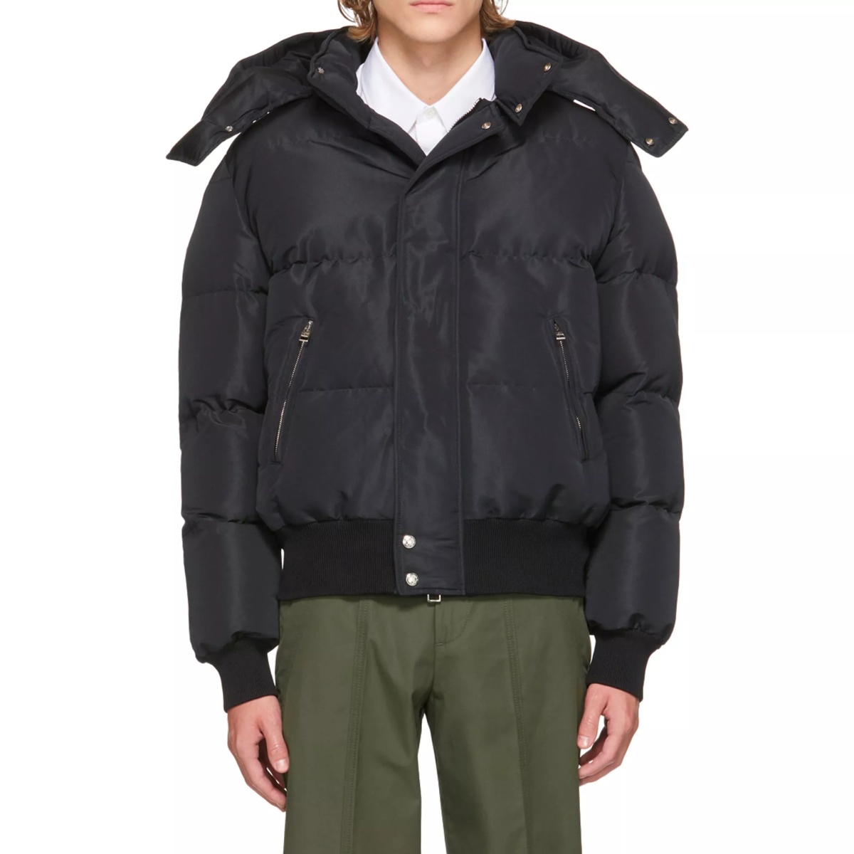 Alexander Mcqueen Wool Blend Padded Bomber - Img 2