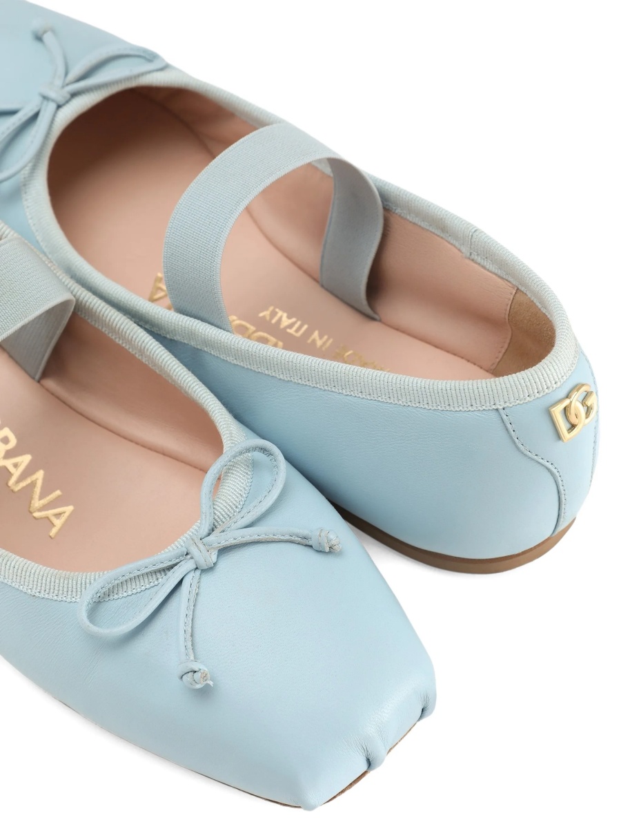 Balerini Dolce &amp; Gabbana albastri din piele - Img 4