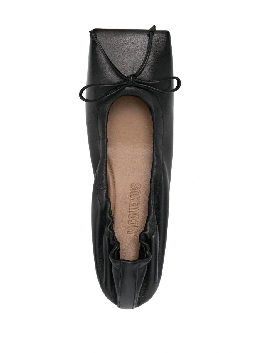 Balerini JACQUEMUS negri din piele - Img 4