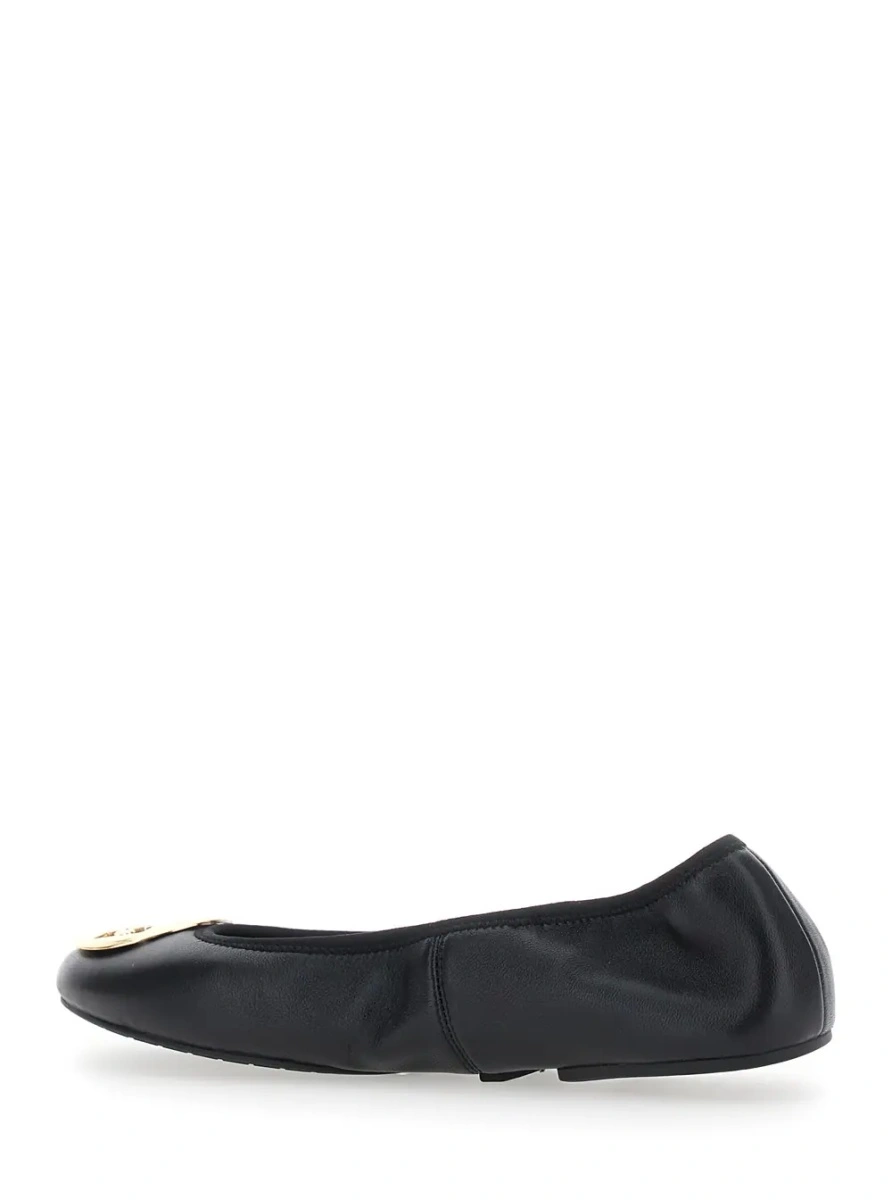 Balerini 'Tory' Black Ballet Shoes with Logo Plate on the Front in Leather for Women - Img 3