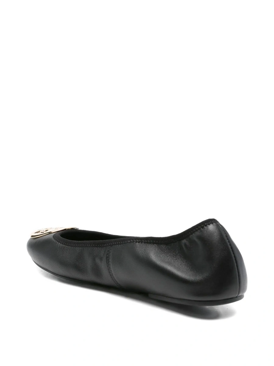 Balerini 'Tory' Black Ballet Shoes with Logo Plate on the Front in Leather for Women - Img 6