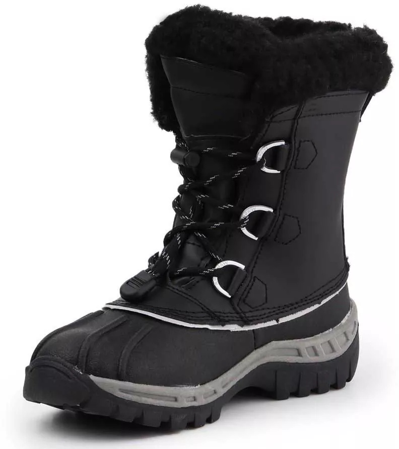 Black Gray children's winter shoes - Img 3