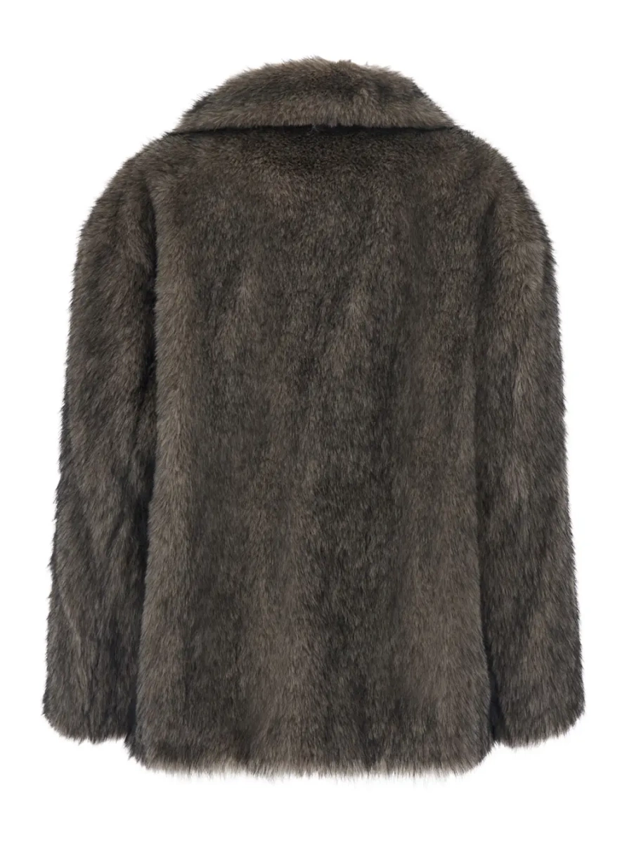 Blanuri Angelika Jacket Faux Fur with 100% Polyester and Gray for women - Img 2