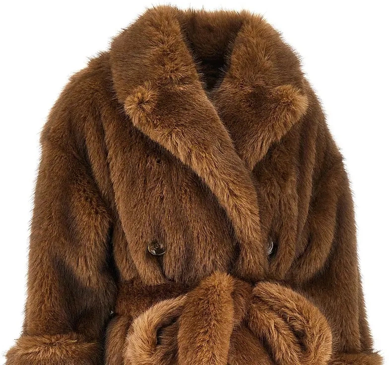 Blanuri 'Farrah' faux fur long trench coat - Img 2