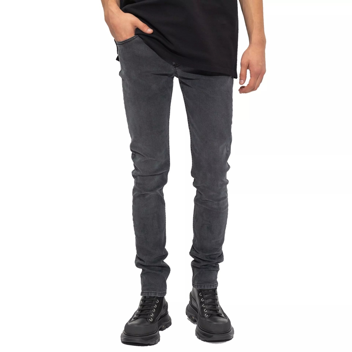 Blugi Alexander McQueen Cotton Denim Jeans - Img 2
