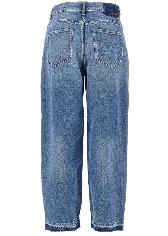 Blugi Balloon Fit jeans with frayed hem - Img 3