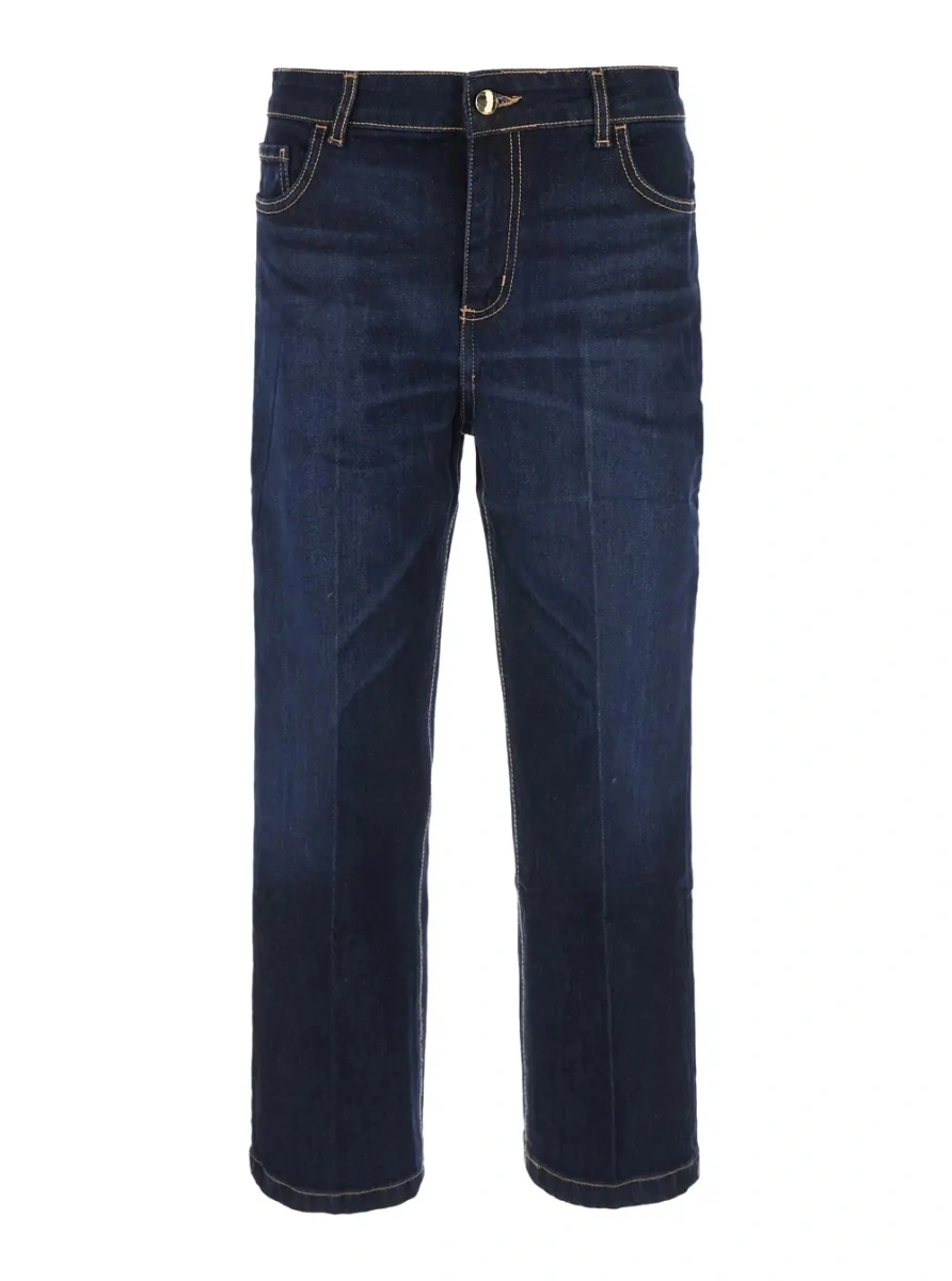 Blugi Blue jeans with logo patch on the back in denim for women - Img 3
