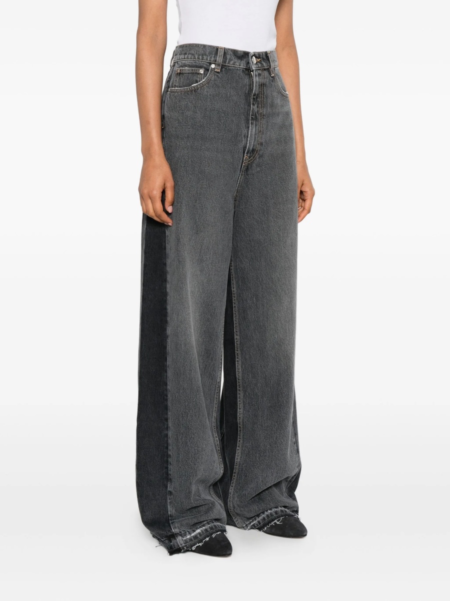 Blugi boyfriend Stella McCartney negri din bumbac - Img 3