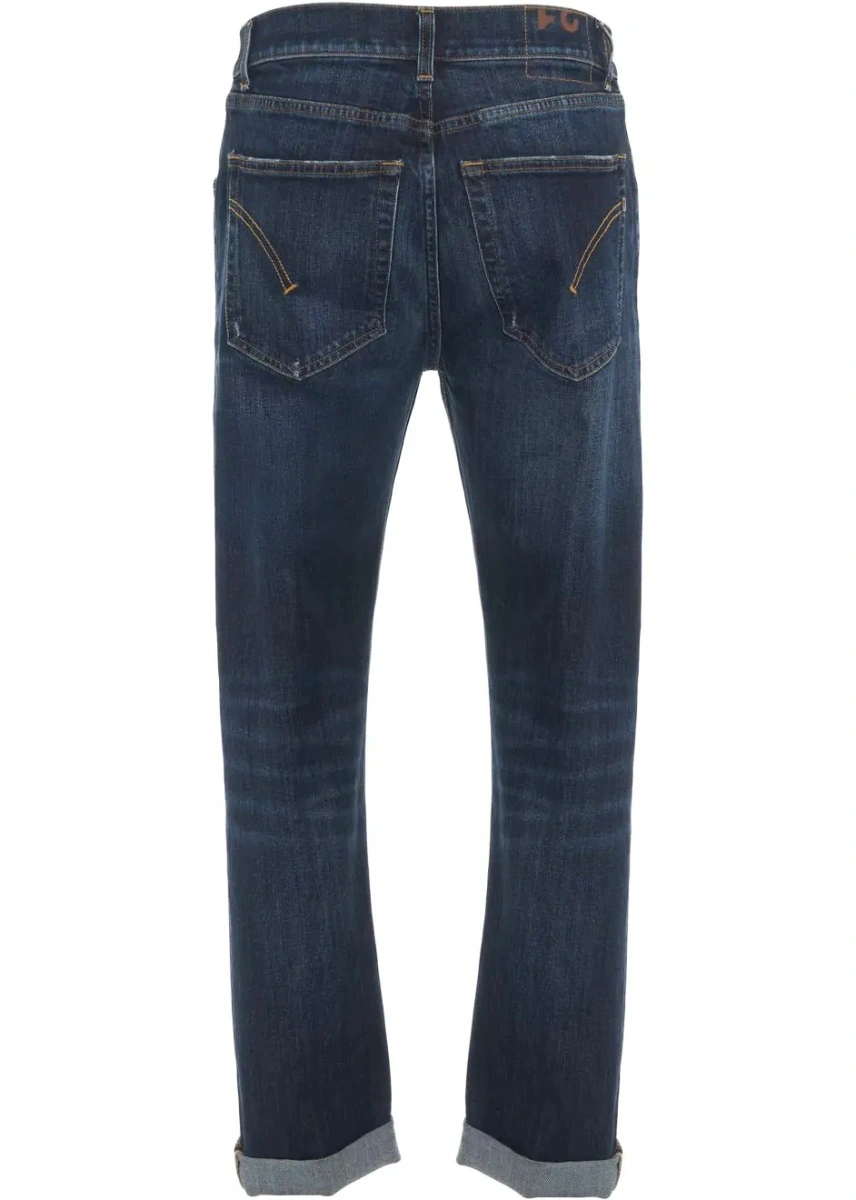 Blugi drepti Dondup albastri din denim 'Ervin' - Img 4
