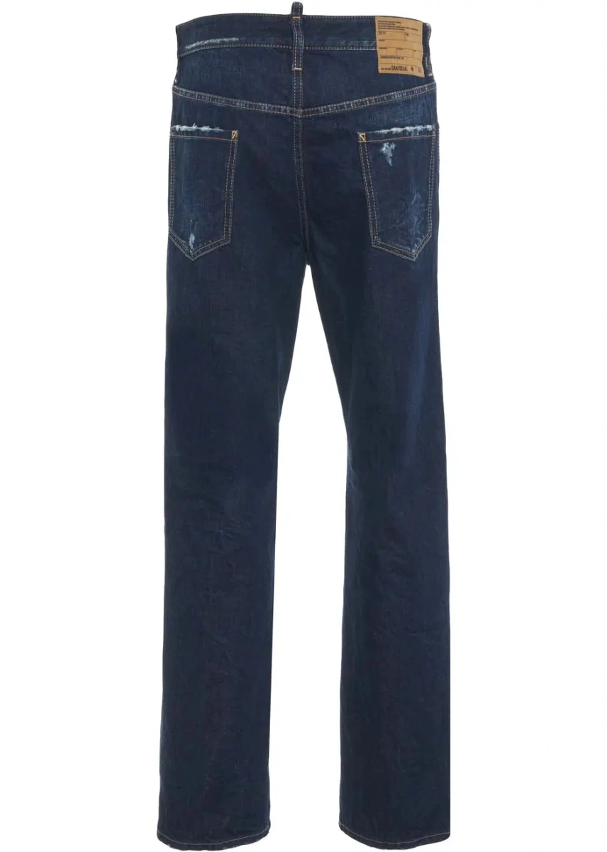 Blugi drepti DSQUARED2 albastri '642' - Img 4
