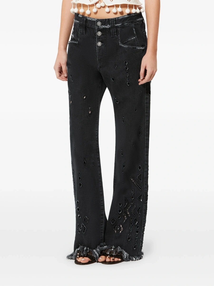 Blugi drepti Isabel Marant negri - Img 3