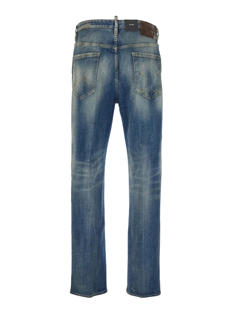 Blugi DSQUARED2 albastri din denim - Img 2