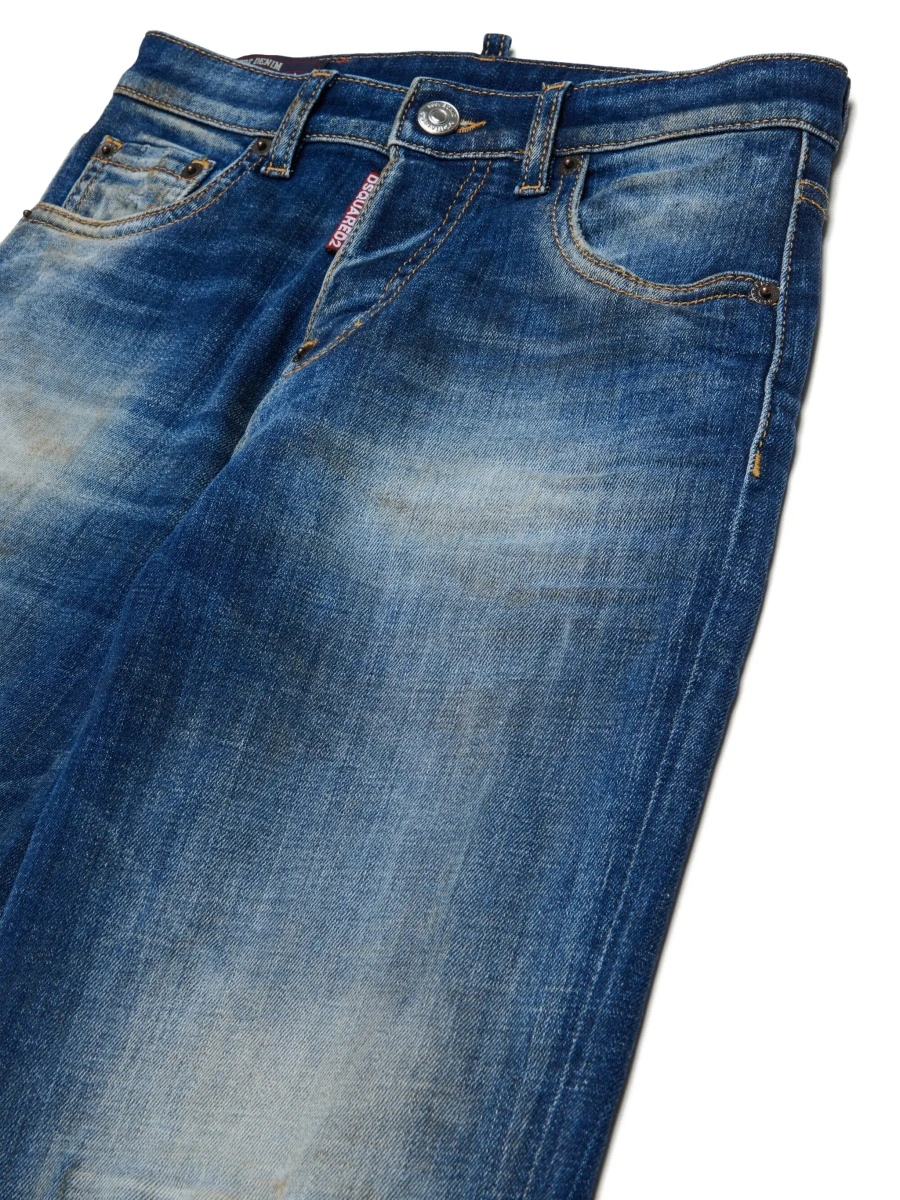 Blugi DSQUARED2 albastri din denim - Img 5