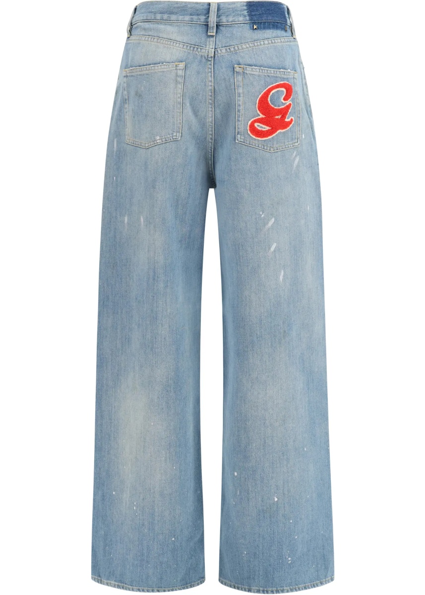 Blugi Embroidered logo denim Jeans - Img 2