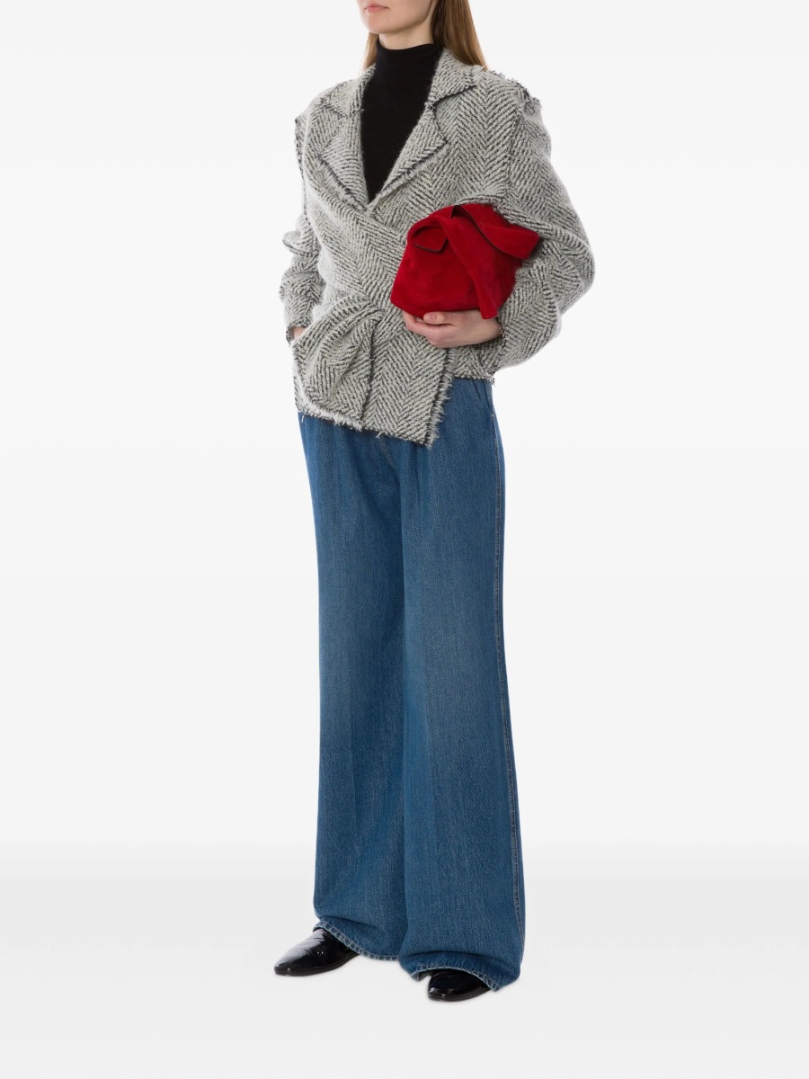 Blugi evazati Alberta Ferretti albastri - Img 2