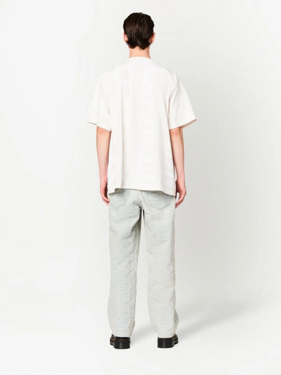 Blugi evazati Marc Jacobs gri din bumbac si polyester - Img 5
