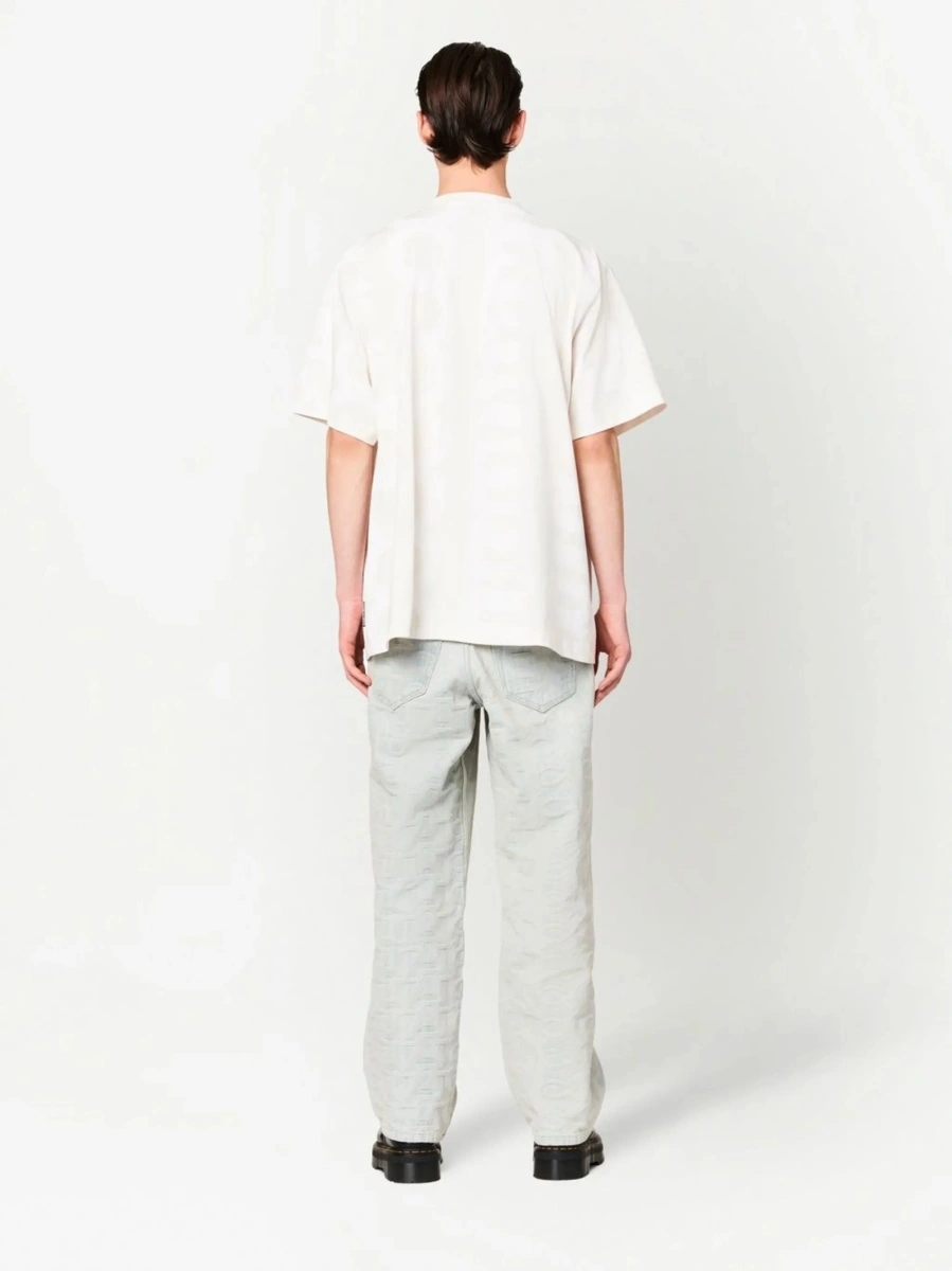 Blugi evazati Marc Jacobs gri din bumbac si polyester - Img 5