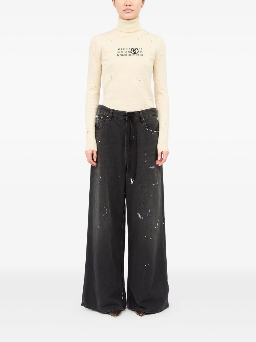 Blugi evazati MM6 Maison Margiela negri - Img 2