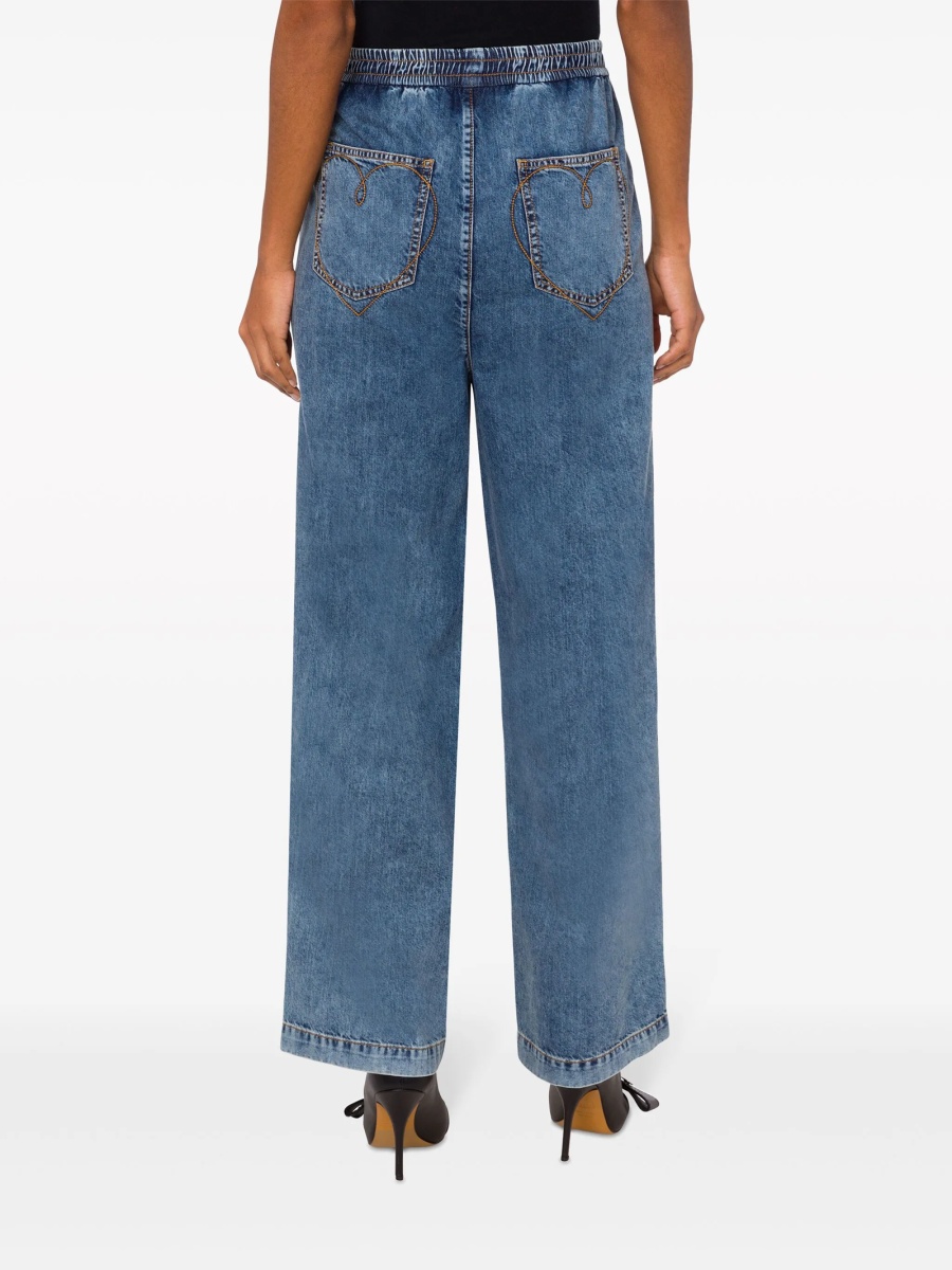 Blugi evazati MOSCHINO JEANS albastri - Img 3