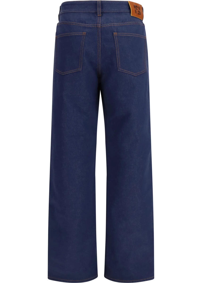 Blugi Five-pocket straight cut Jeans with logo detail - Img 2
