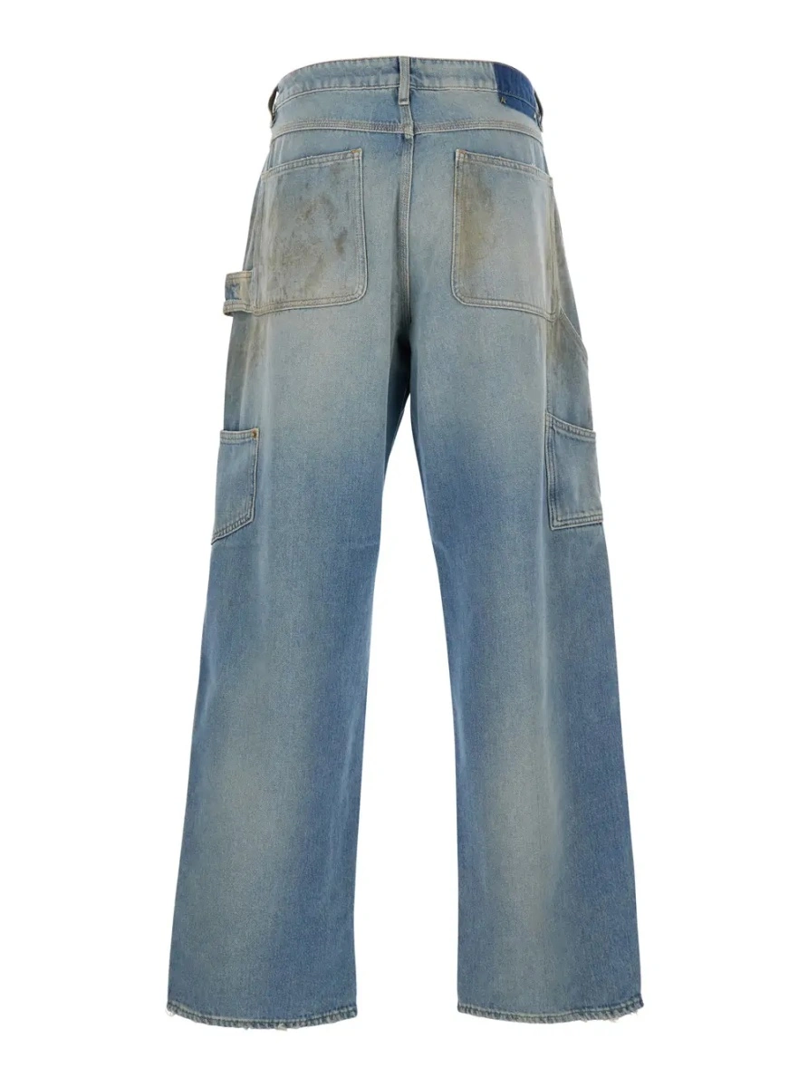 Blugi Golden Goose albastri din denim - Img 2